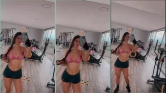 Manu, este deleite flaco, ¡está dando un espectáculo en el gimnasio